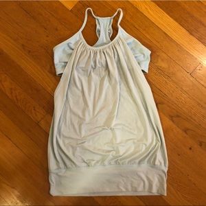 Lululemon size 8 baby blue tank w/ sports bra
